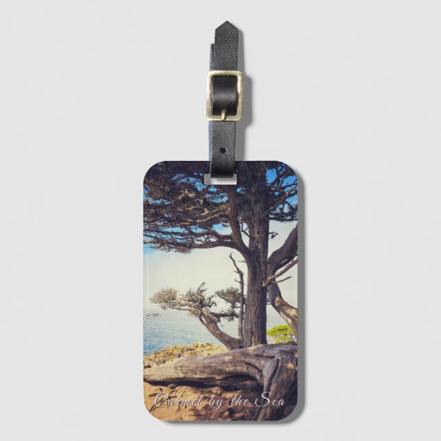 Etiqueta De Bagagem Cipreste junto ao Mar (Frente Vertical)