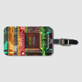 Etiqueta De Bagagem Circuito impresso técnico eletrônico PCB legal