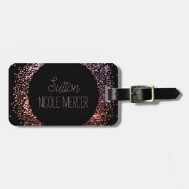 Etiqueta De Bagagem Círculo Luminoso Rosa