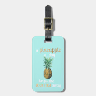 Etiqueta De Bagagem Citação de Vida do Pineapple