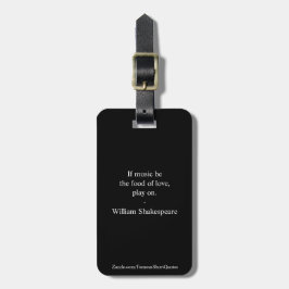 Etiqueta De Bagagem Citação de William Shakespeare - Amor