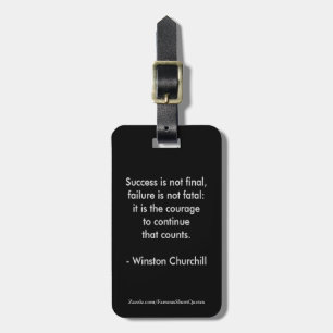 Etiqueta De Bagagem Citação de Winston Churchill; Sucesso