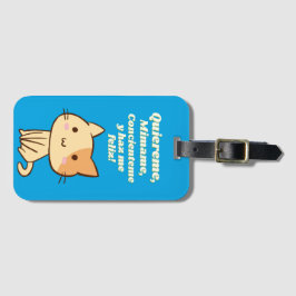 Etiqueta De Bagagem Citação do gato mimame y hazme