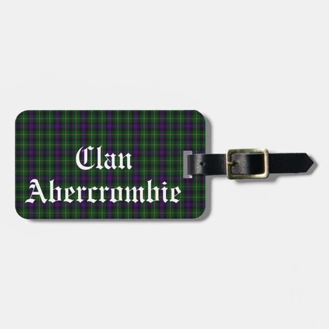 Etiqueta De Bagagem Clan Abercrombie Tartan Personalizável (Frente Horizontal)