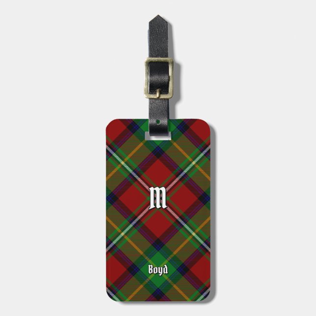 Etiqueta De Bagagem Clan Boyd Tartan (Frente Vertical)