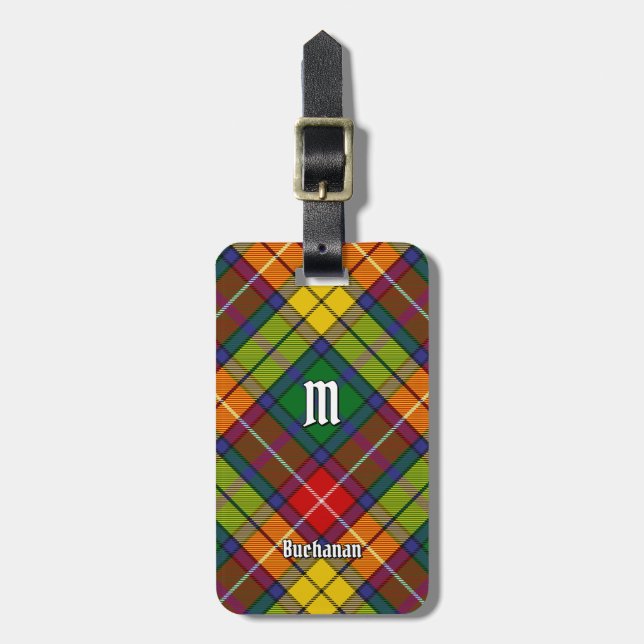 Etiqueta De Bagagem Clan Buchanan Tartan (Frente Vertical)