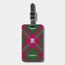 Etiqueta De Bagagem Clan Crawford Tartan Luartigo
