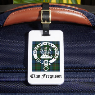 Etiqueta De Bagagem Clan Ferguson Crest Tartan