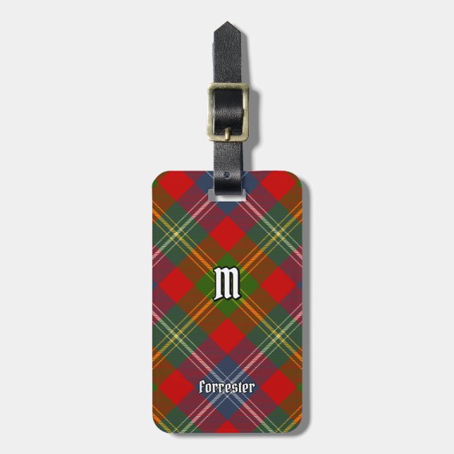 Etiqueta De Bagagem Clan Forrester Tartan (Frente Vertical)