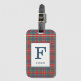 Etiqueta De Bagagem Clan Fraser de Lovat Antigo Tartan Monogrammed