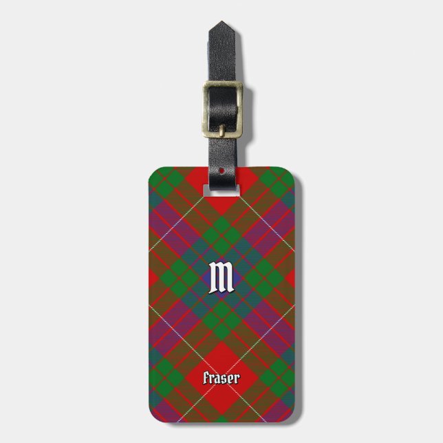 Etiqueta De Bagagem Clan Fraser Tartan Luartigo (Frente Vertical)