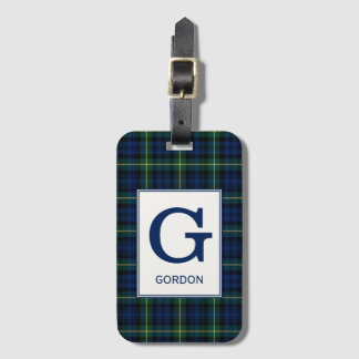 Etiqueta De Bagagem Clan Gordon Tartan Monogrammed