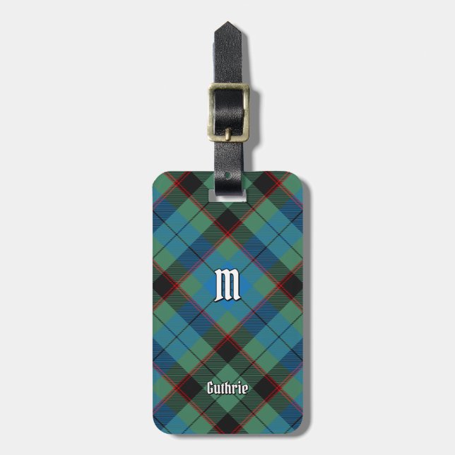 Etiqueta De Bagagem Clan Guthrie Tartan (Frente Vertical)