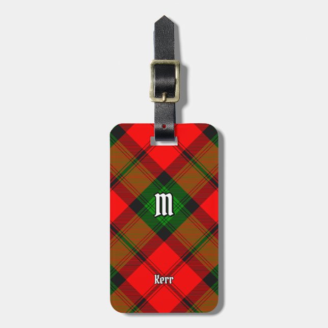 Etiqueta De Bagagem Clan Kerr Tartan (Frente Vertical)