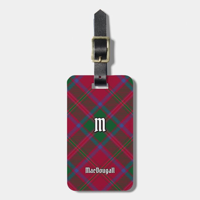 Etiqueta De Bagagem Clan MacDougall Tartan (Frente Vertical)