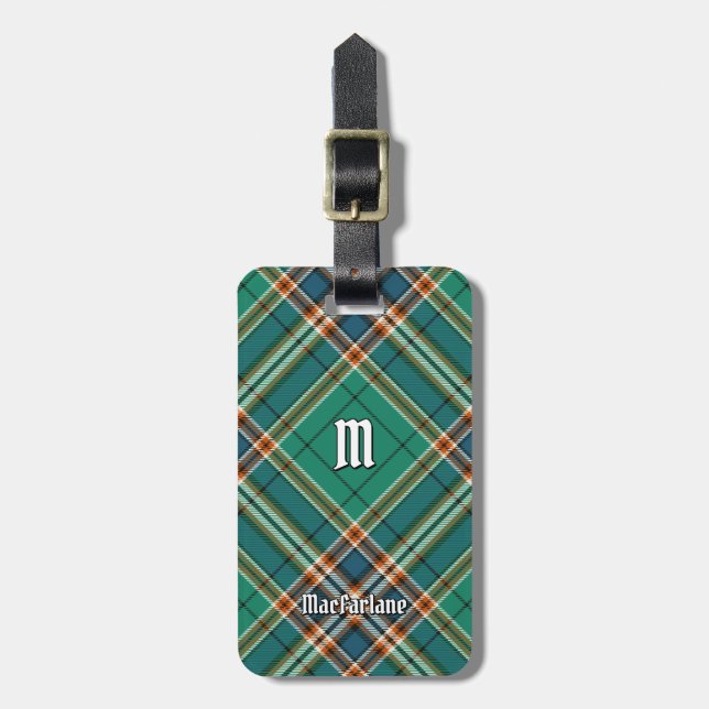 Etiqueta De Bagagem Clan MacFarlane Caça Antigo Tartan (Frente Vertical)