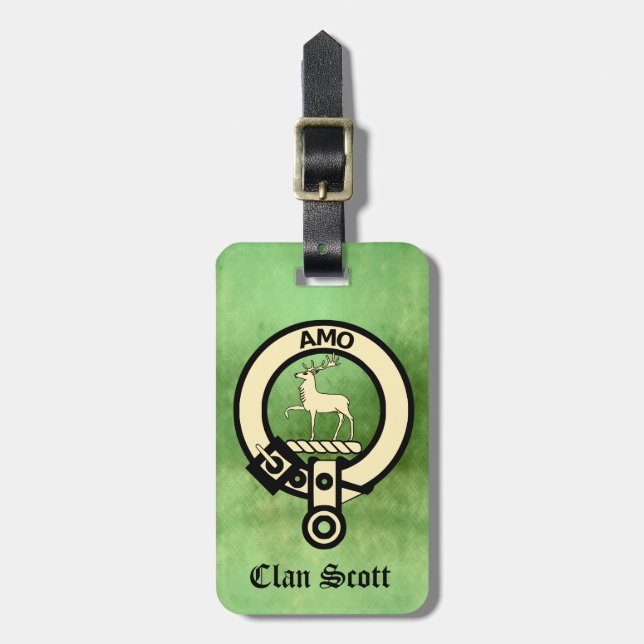 Etiqueta De Bagagem Clan Scott Crest Crachá (Frente Vertical)