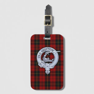 Etiqueta De Bagagem Clan Wallace Crest & Tartan