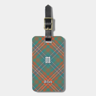 Etiqueta De Bagagem Clan Wilson Antigo Tartan