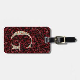 Etiqueta De Bagagem Clássica Monograma - Letra G vermelha escura
