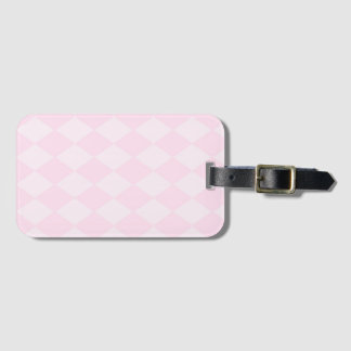 Etiqueta de Bagagem Clássica Rosa Argyle de Design