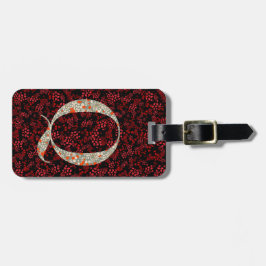 Etiqueta De Bagagem Clássico - Letra monograma Q vermelho escuro