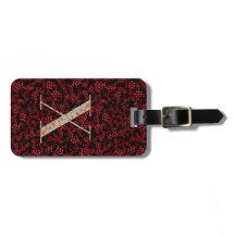 Clássico - Letra monograma X vermelho escuro