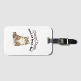 Etiqueta De Bagagem Classy, Sassy & Smart-Assy Cat Design