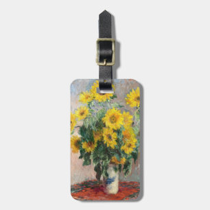 Etiqueta De Bagagem Claude Monet Buquê de Girassóis 1881 Arte