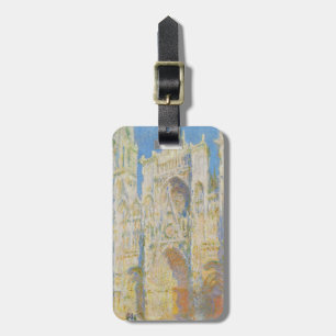 Etiqueta De Bagagem Claude Monet Catedral de Rouen Portal Luz da Manhã