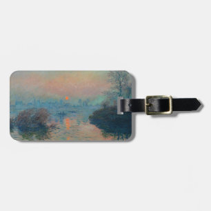 Etiqueta De Bagagem Claude Monet - Pôr do sol no Sena em Lavacourt