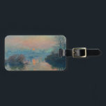 Etiqueta De Bagagem Claude Monet - Sunset sobre o Sena em Lavacourt<br><div class="desc">Sunset on the Seine at Lavacourt,  Winter Effect / Soleil couchant sur la Seine a Lavacourt,  effet d'hiver - Claude Monet,  Oil on Canvas,  1880</div>