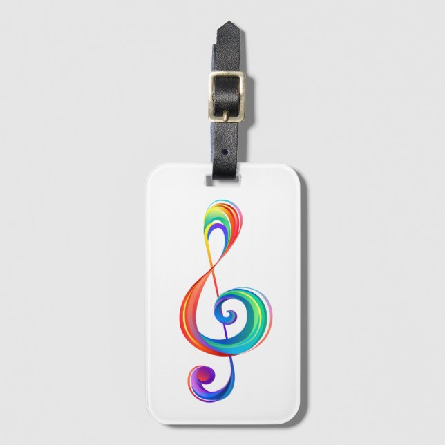 Etiqueta De Bagagem Clef (trecho de arco-íris) (Frente Vertical)
