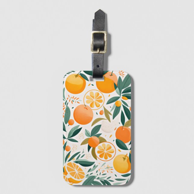 Etiqueta De Bagagem Clementina mandarina (Frente Vertical)