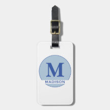 Clube de Golfe Elegante Monograma Nome Azul