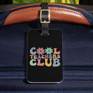 Etiqueta De Bagagem Clube do Professor Legal Retro Groovy De Volta à E