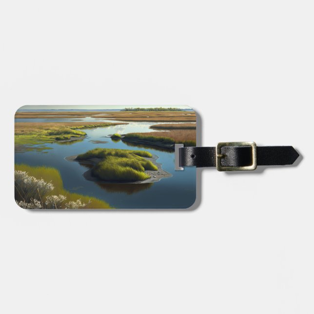 Etiqueta De Bagagem Coastal Tranquility (Frente Horizontal)