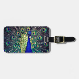 Etiqueta De Bagagem Cobalto Blue Peacock