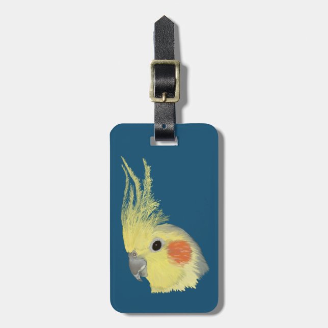 Etiqueta De Bagagem Cockatiel (Frente Vertical)