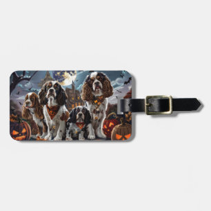 Etiqueta De Bagagem Cocker Spaniel Halloween Assustador