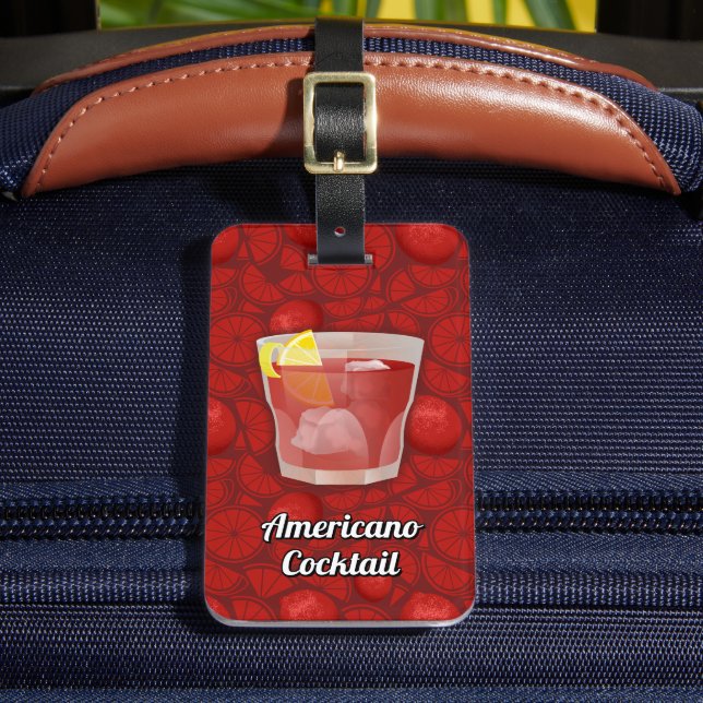 Etiqueta De Bagagem Cocktail Americano (Frente Insitu 2)