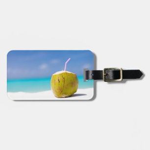Etiqueta De Bagagem Coco na praia