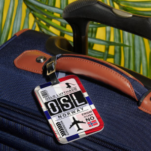 Etiqueta De Bagagem Código de Bagagem do Aeroporto OSL da Noruega