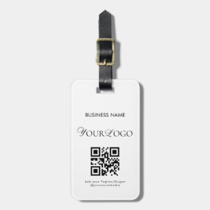 Etiqueta De Bagagem Código QR do Logotipo Personalizado Horizontal da
