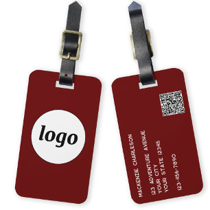 Etiqueta De Bagagem Código QR do logotipo Promocional para empresas da