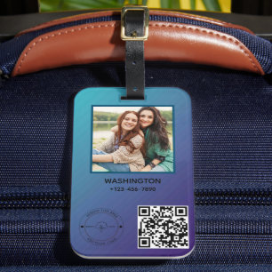 Etiqueta De Bagagem Código Qr Logotipo comercial Nome imagem Título