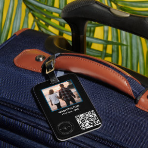 Etiqueta De Bagagem Código Qr Logotipo comercial Nome imagem Título