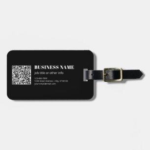 Etiqueta De Bagagem Código QR personalizado e texto retrô-moderno edit