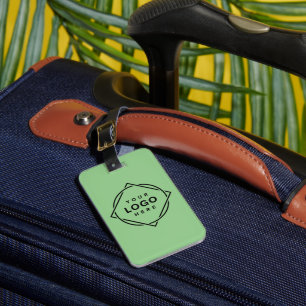Etiqueta De Bagagem Código QR preto elegante e elegante