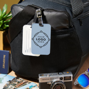 Etiqueta De Bagagem Código QR preto elegante e elegante